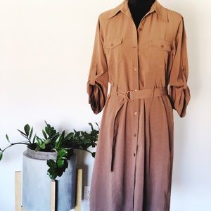 Camel classic shirt dress